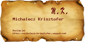 Michalecz Krisztofer névjegykártya