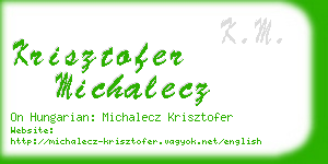 krisztofer michalecz business card